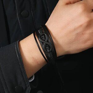 Timeless Infinity Symbol Bracelet, Fashionable Alloy Magnet Closure Unisex